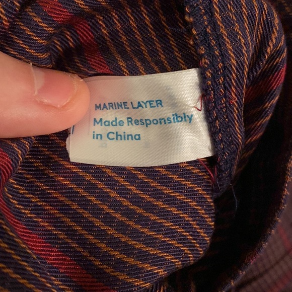 Marine Layer Caroline Paper Bag Pant in Multi Plaid - Extra Large XL NWT - Picture 7 of 9